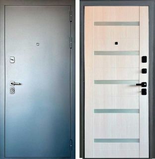 Люкс-4 Pro Графит Лиственница светлая  царга трехконтурная входная дверь