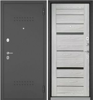 TRUST MASS MP Антрацит букле Ясень ривьера айс стальная дверь