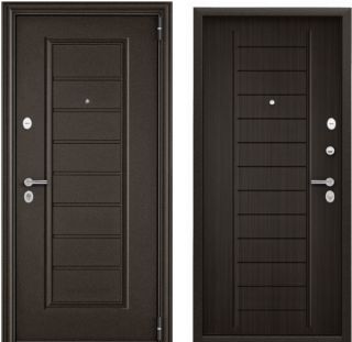 DELTA PRO MP Букле коричневый / ПВХ Лиственница темная квартирная дверь