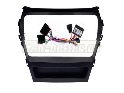 Рамка переходная и проводка Hyundai Santa Fe, IX45 2013-2018 для Ownice, Teyes, Mekede (OL-9703)