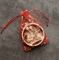 Мешочки из органзы для новогодних игрушек