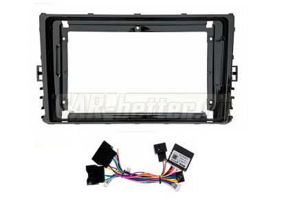 Рамка переходная и проводка Volkswagen Polo 6, Arteon, Taos, Passat, Bora для Ownice, Teyes (OL-9925)