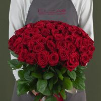 51 красная роза 60 см