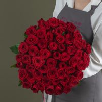 51 красная роза 60 см
