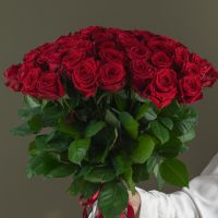 51 красная роза 60 см