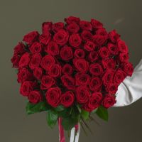 51 красная роза 60 см