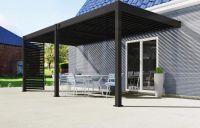 Пергола биоклиматическая Aquaviva Модерн, монтаж к стене (ручное управление ламелями)