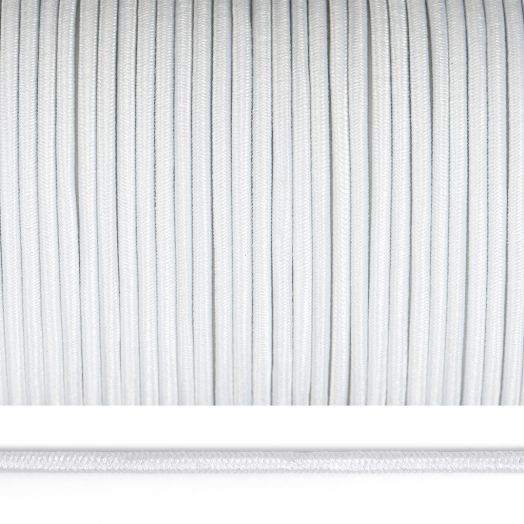Резинка шляпная эластичный шнур круглый Белый разные диаметры (TBY-ШЛ.101)