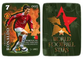 005 - Криштиану Роналду, Manchester United FC. "World Football Stars". UNCC. Коллекционная карточка Oz Msh