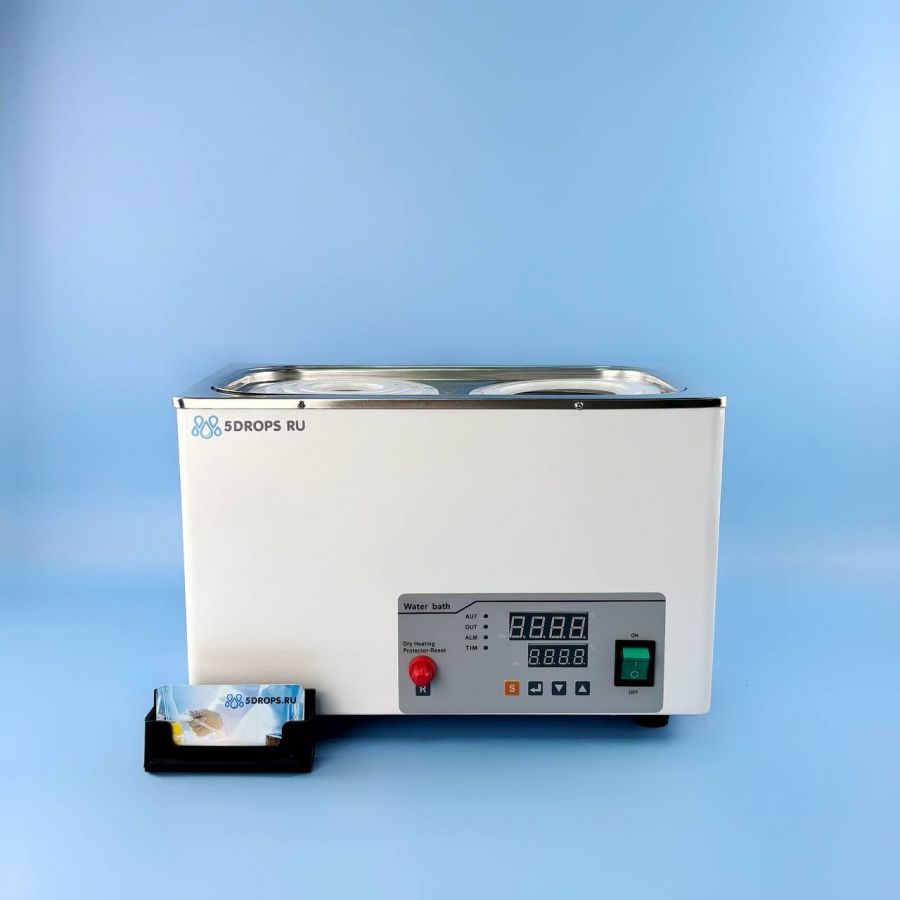 Водяная баня двухместная Labdevices-2S на 6 литров, с защитой от перегорания без воды