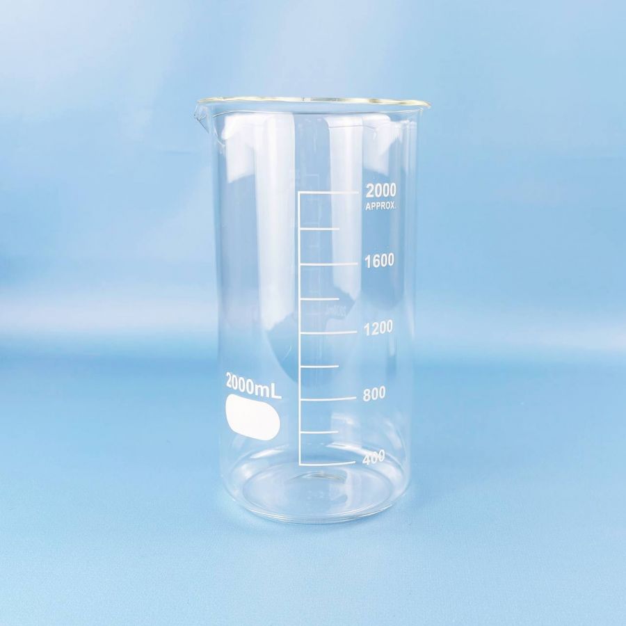 Стакан лабораторный высокий Labdevices В-1-2000, 2000 мл, стекло Boro 3.3, градуированный