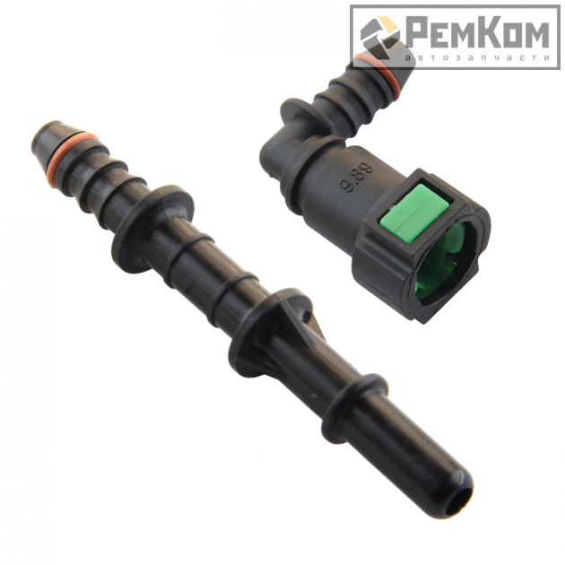 RK01340 * Комплект универсальных штуцеров топливных трубок: соединитель D=7.89мм L=85мм, штуцер D=9.89 мм (г-образный 90 градусов) для дизельных а/м