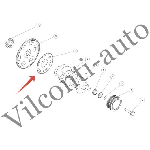 КОЛЕНЧАТОЕ КОЛЕСО ТРИГГЕРА КОЛЕНВАЛА TANK 500 1005016XEZ01 100% ОРИГИНАЛ