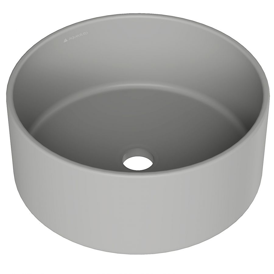 Aqueduto ESPIRAL Раковина накладная круглая D400, серый матовый