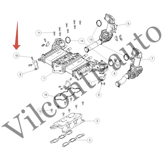 БОЛТ С ШЕСТИГРАННОЙ ГОЛОВКОЙ И ФЛАНЦЕМ TANK 500 Q1840825FDE 100% ОРИГИНАЛ