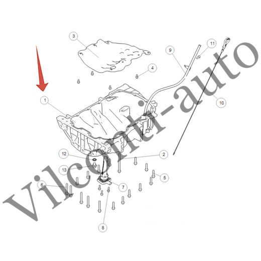 ПОДДОН МАСЛЯНЫЙ TANK 500 1009100XEZ01 100% ОРИГИНАЛ