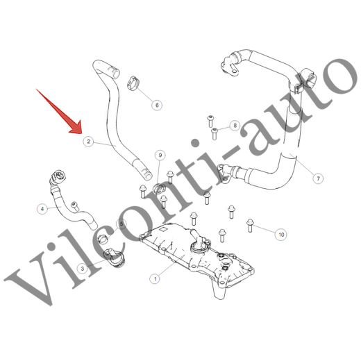 ШЛАНГ ВЕНТИЛЯЦИИ КАРТЕРА TANK 500 1014210XEZ01 100% ОРИГИНАЛ