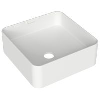 Aqueduto ESPIRAL Раковина накладная квадратная 370*370, белый глянцевый