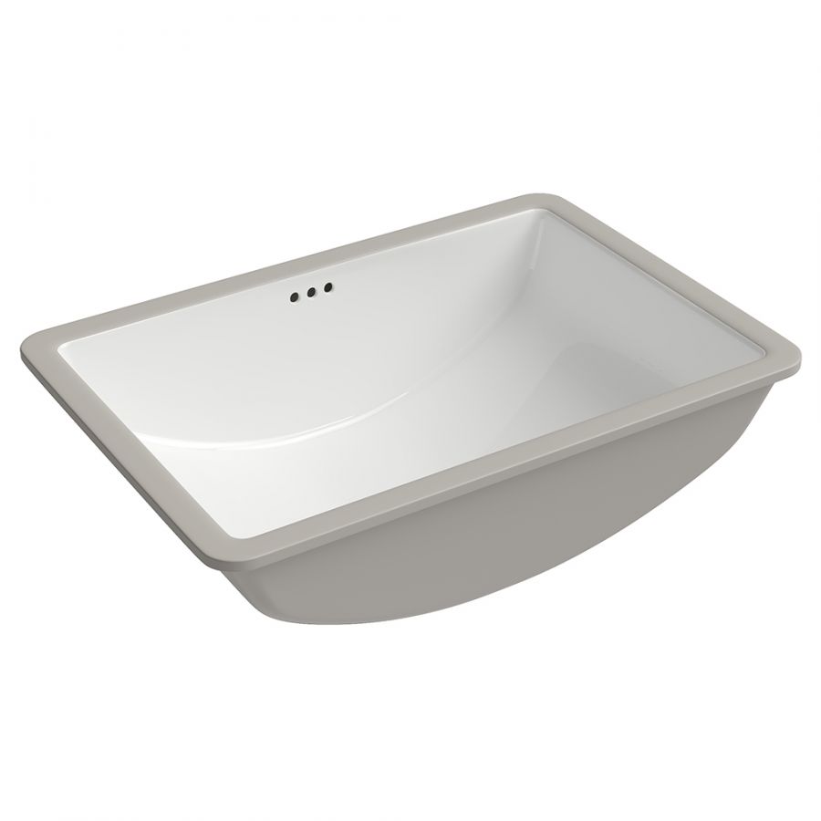 Aqueduto SOTTO Раковина врезная под столешницу прямоугольная 470*310, белый глянцевый