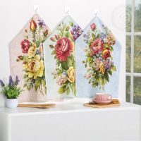 Набор полотенец из рогожки "Пионы" (3шт.)