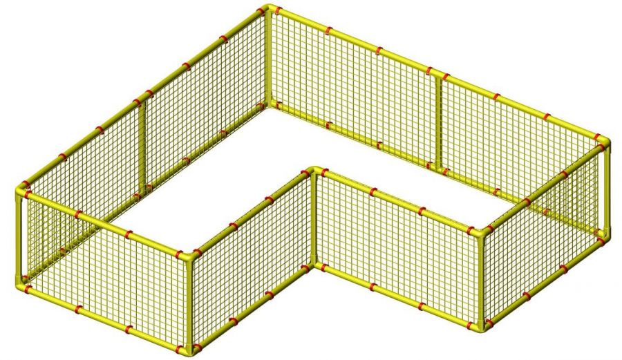 Большой детский манеж Home 200 х 200 см Г-образный