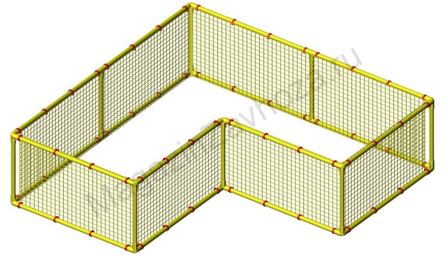 Большой детский манеж Home 200 х 200 см Г-образный