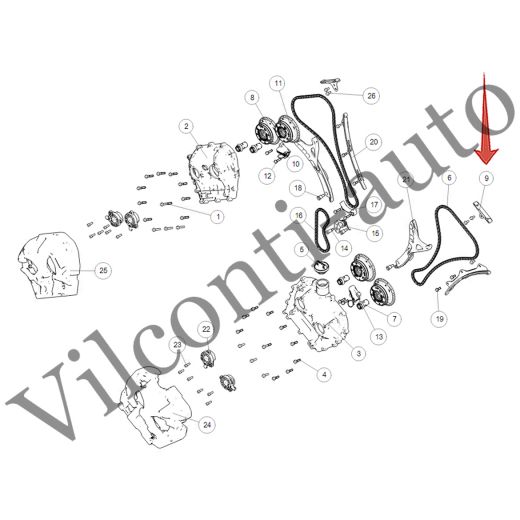 НАПРАВЛЯЮЩАЯ ЦЕПИ ПРИВОДА ГРМ TANK 500 1021430XEZ01 100% ОРИГИНАЛ