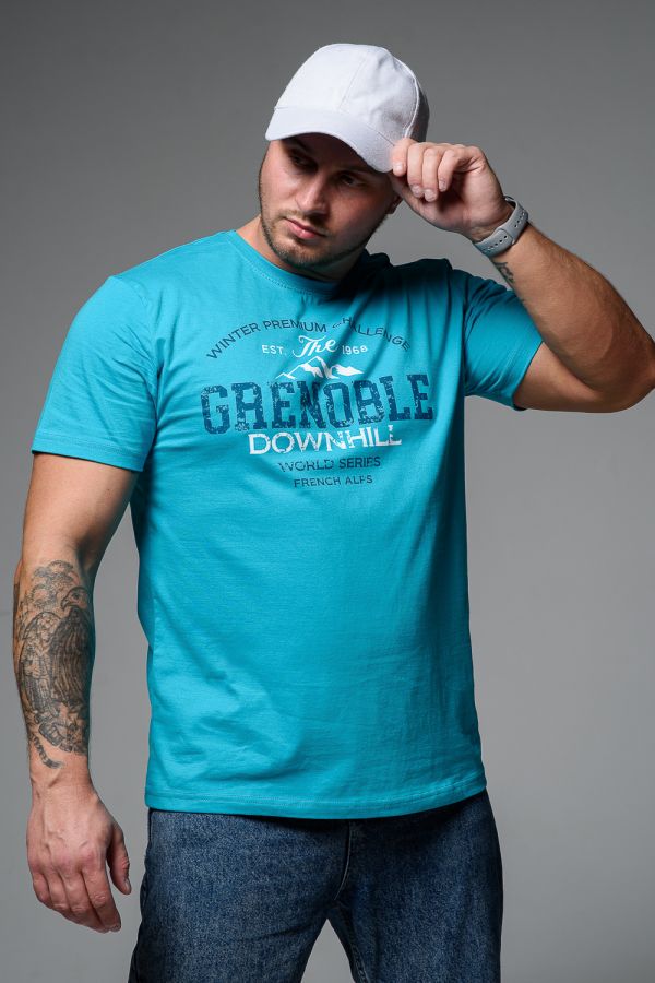 Футболка мужская 8503/1 [туркуаз+Гренобль]