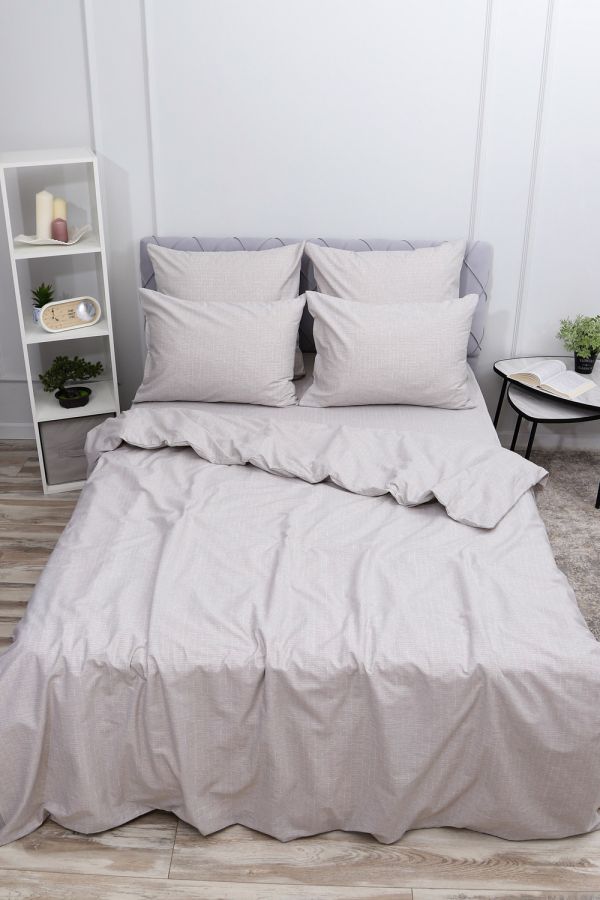 Пододеяльник поплин Темная ночь 2-компаньон [серый]