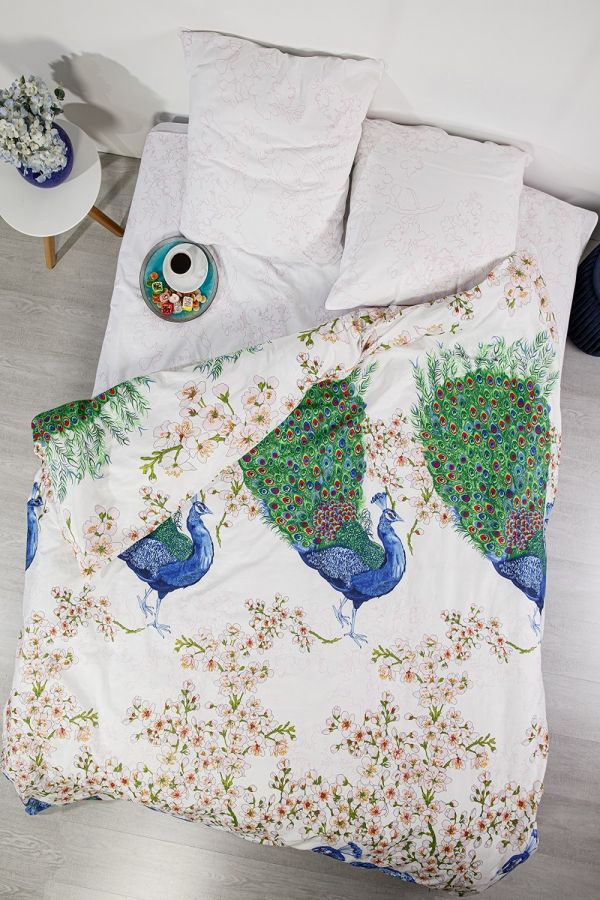 Бязь евро [в ассортименте] Павлины постельное белье