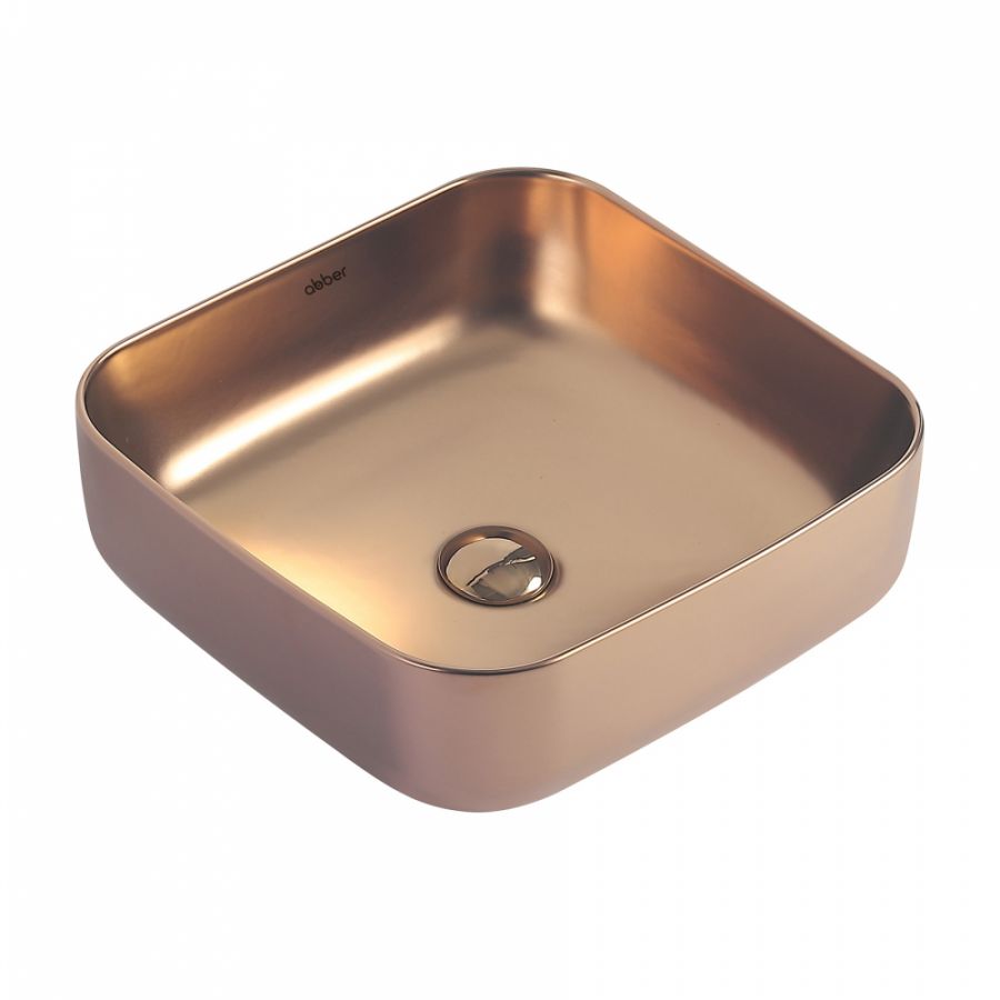 Раковина накладная ABBER Rechteck AC2211MRG Розовое Золото