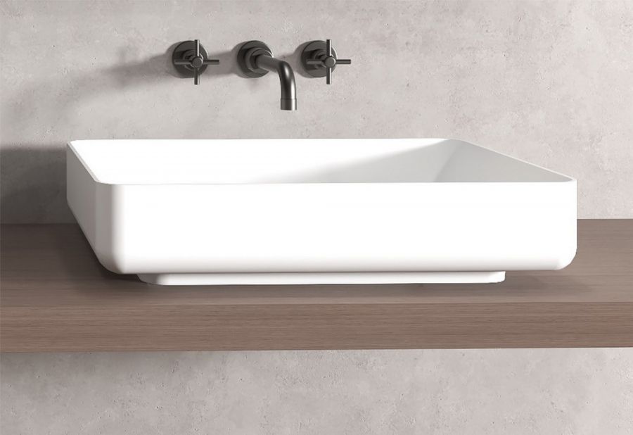 Раковина накладная ABBER Stein AS2629 белая матовая