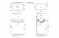 Встраиваемая сверху раковина Flaminia Nile 62 NL62INC 62х40х20 см схема 5