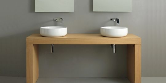 Накладная раковина Flaminia Bonola 50 Countertop Or Suitable For Pedestal Basin 50х50 схема 3