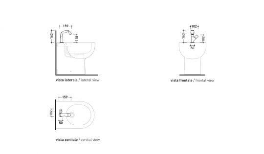 Смеситель Flaminia Fold Single Lever Bidet Mixer схема 3