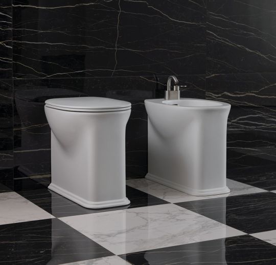 Напольный приставной унитаз Flaminia Madre Plus Goclean Back To Wall WC схема 7