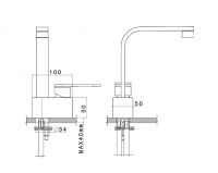 Смеситель Flaminia One Single Lever Basin Mixer схема 3