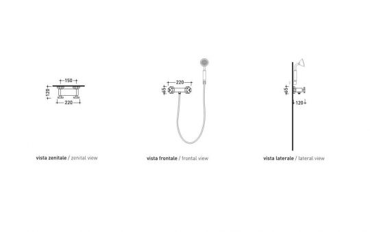 Смеситель Flaminia Evergreen Shower Mixer схема 2