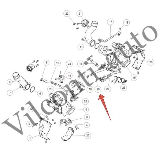 ТРУБКА ОХЛАЖДЕНИЯ ТУРБИНЫ ОБРАТНАЯ ПРАВАЯ TANK 500 1118090XEZ01 100% ОРИГИНАЛ