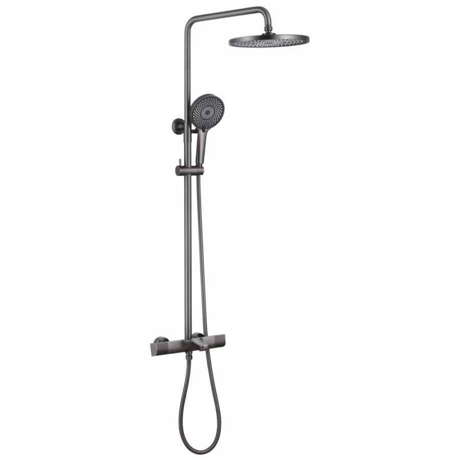 Душевая стойка ABBER Thermostat AF8516NG с термостатом и изливом, Никель