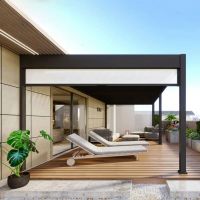 Пергола биоклиматическая Aquaviva Авангард отдельностоящая (электрическое управление ламелями)