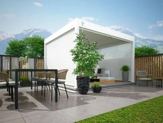 Пергола биоклиматическая Aquaviva Авангард отдельностоящая (электрическое управление ламелями)