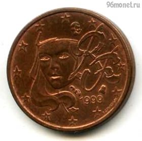 Франция 1 евроцент 1999