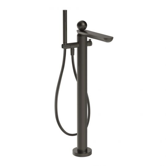 Смеситель для ванны Gessi Perle 74029 напольный с ручным душем и переключателем с металлическим вентилем схема 6