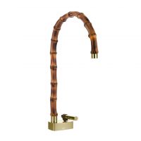 Смеситель для раковины Gessi Jacqueline 77003 с высоким поворотным изливом и металлическим вентилем без донного клапана схема 6