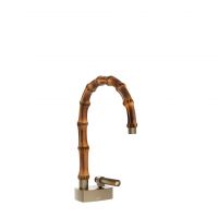 Смеситель для раковины Gessi Jacqueline 77201 с низким поворотным изливом и вентилем под дерево без донного клапана схема 2