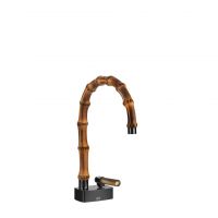 Смеситель для раковины Gessi Jacqueline 77201 с низким поворотным изливом и вентилем под дерево без донного клапана схема 3