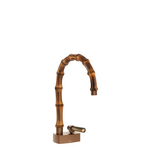 Смеситель для раковины Gessi Jacqueline 77201 с низким поворотным изливом и вентилем под дерево без донного клапана схема 5