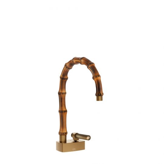 Смеситель для раковины Gessi Jacqueline 77201 с низким поворотным изливом и вентилем под дерево без донного клапана схема 8