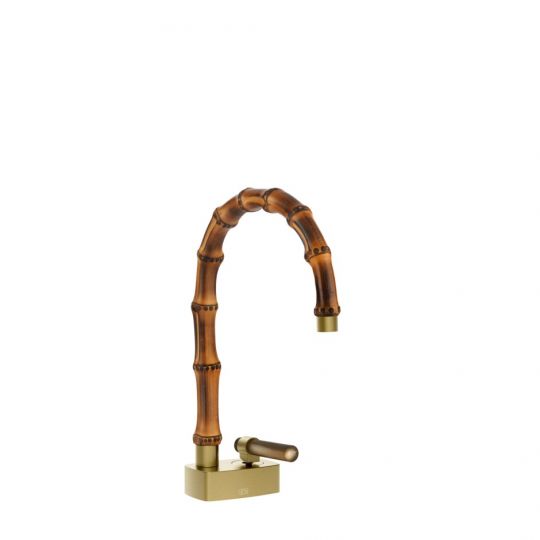 Смеситель для раковины Gessi Jacqueline 77201 с низким поворотным изливом и вентилем под дерево без донного клапана схема 9